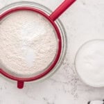 sifted dry ingredients for naked cake.