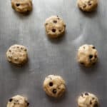 cookies arranged on a baking sheet