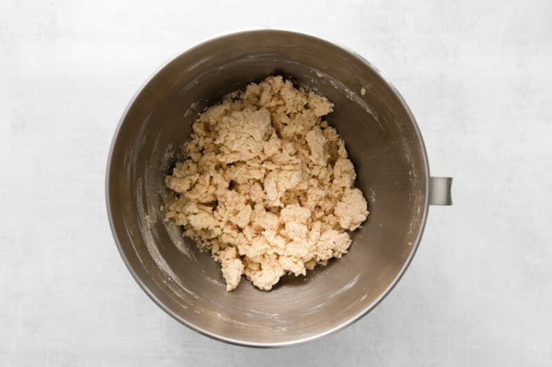 a bowl of dough.