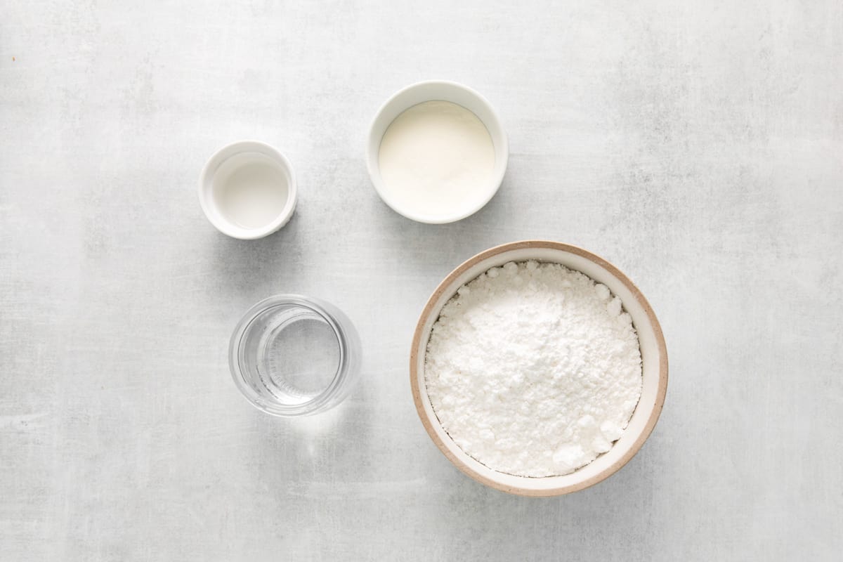ingredients for royal icing.