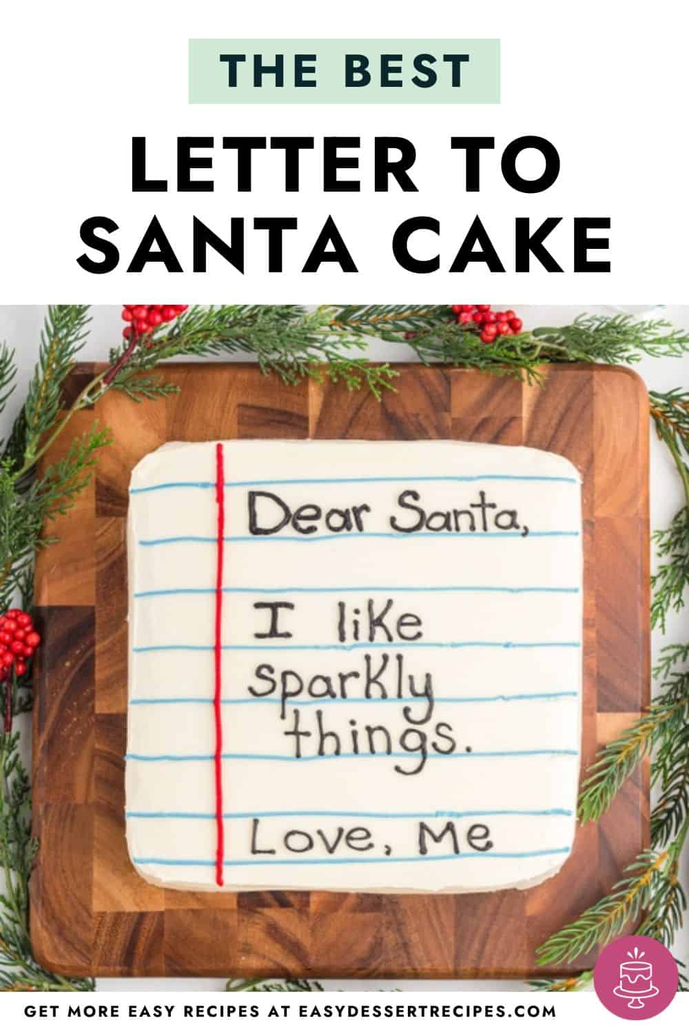 letter to Santa cake pinterest