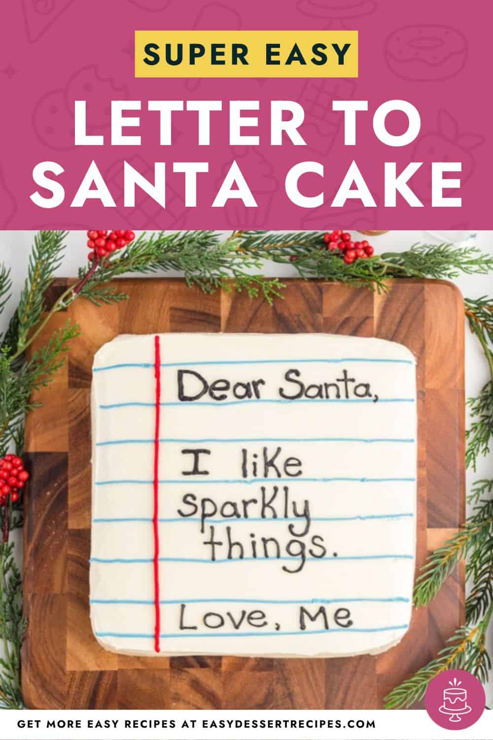 letter to Santa cake pinterest