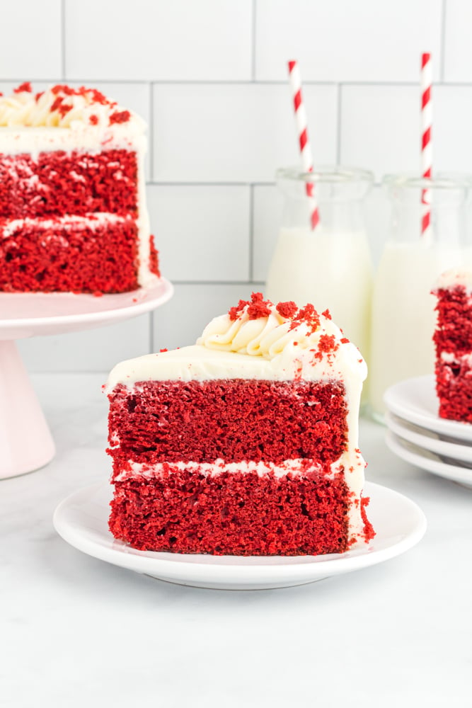 Red Velvet Cream Cheese Swirl Bundt Cake - Sprinkle Bakes