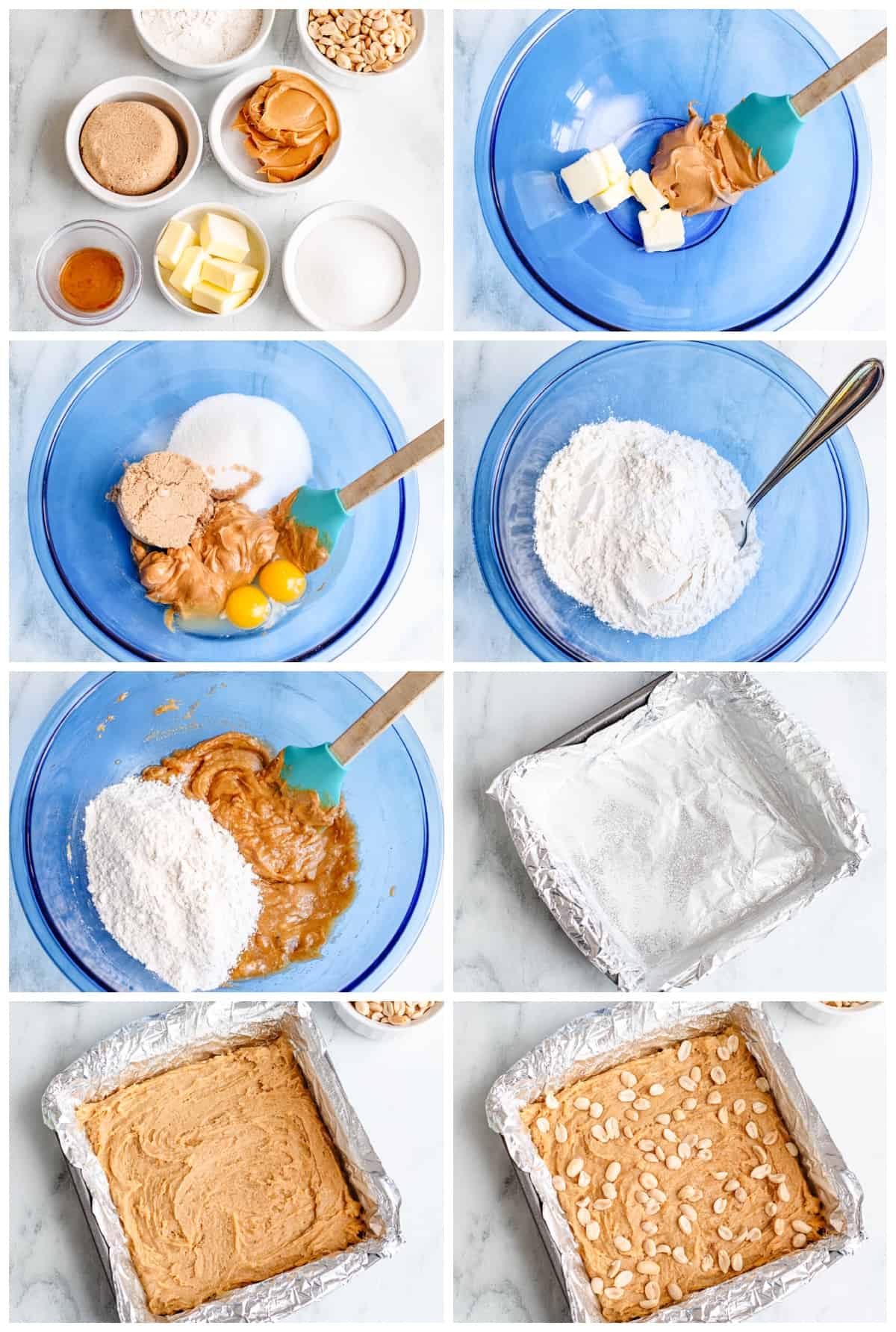 how to make peanut butter blondies step by step photo instructions 