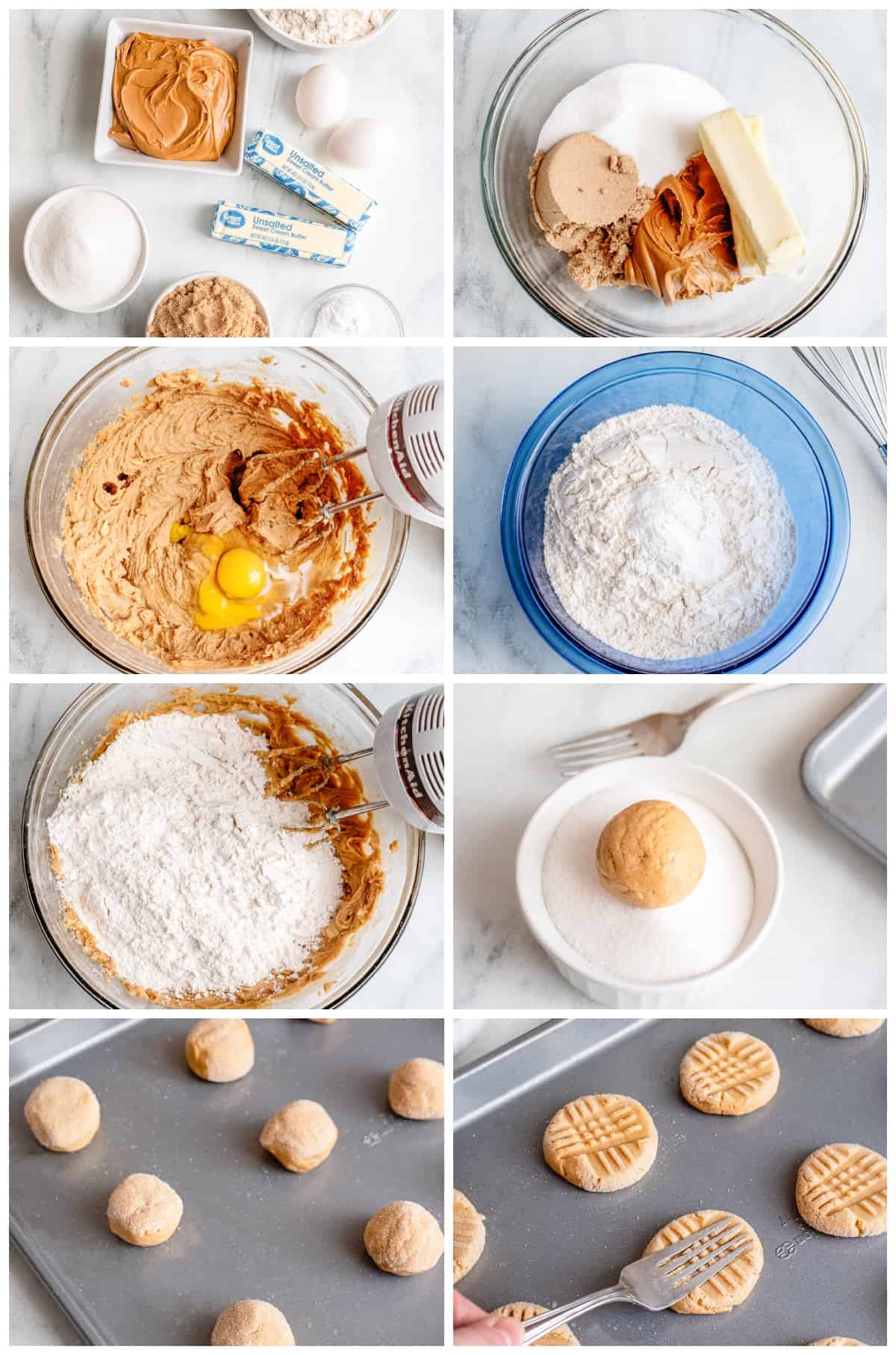 how to make peanut butter cookies step by step photo instructions