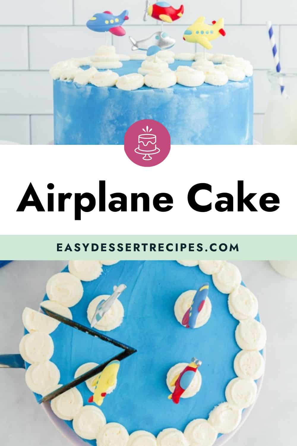 pin airplane cake