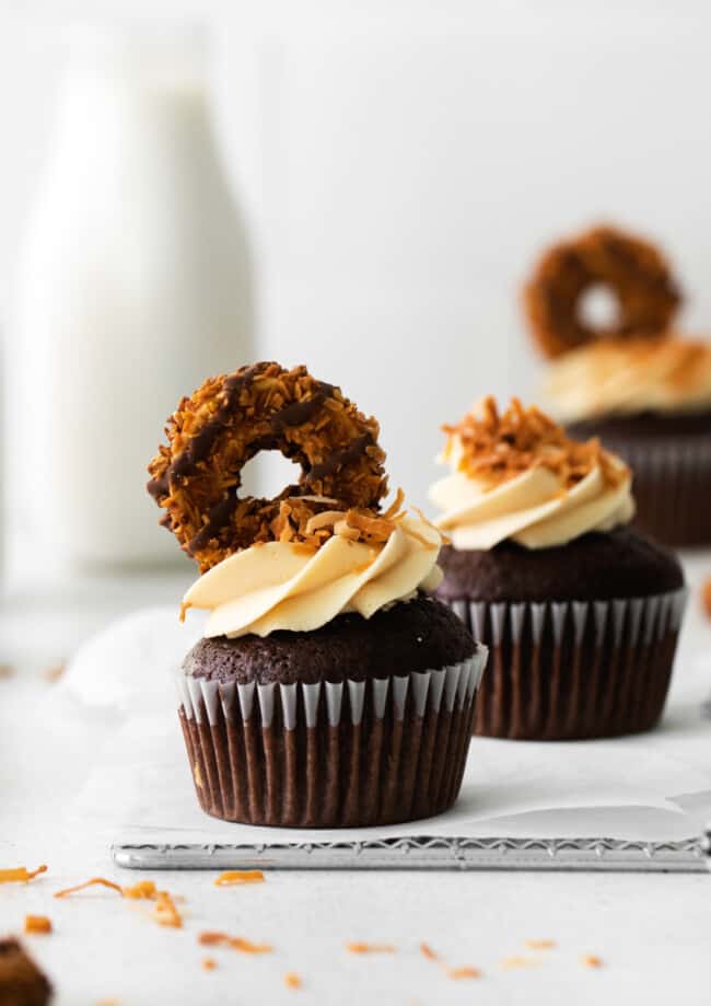 Samoa cupcakes