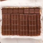 a chocolate bar in a tray.