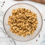 s'mores energy bites mixture in a glass bowl.