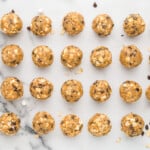 27 s'mores energy bites on wax paper.