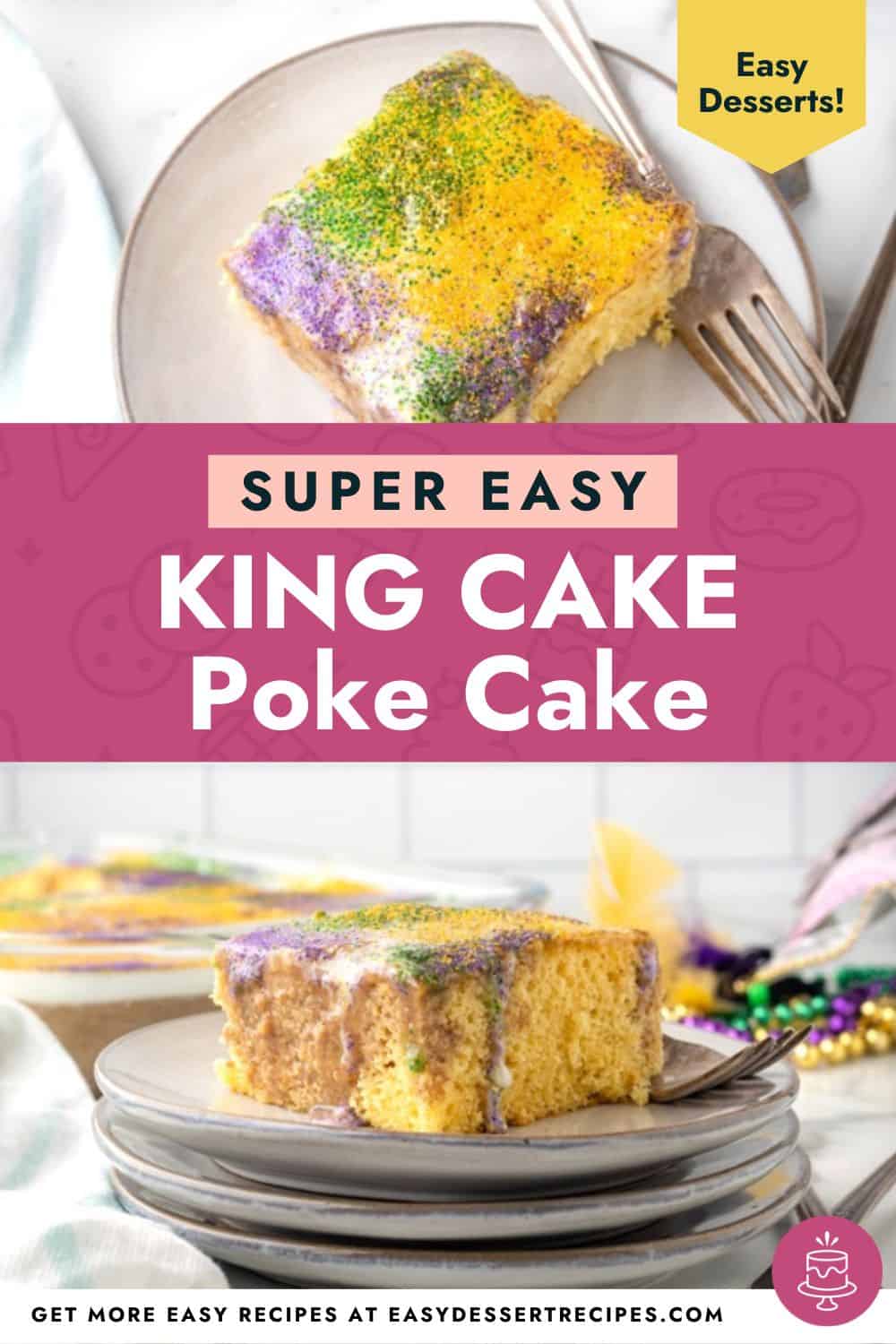 king cake poke cake pinterest