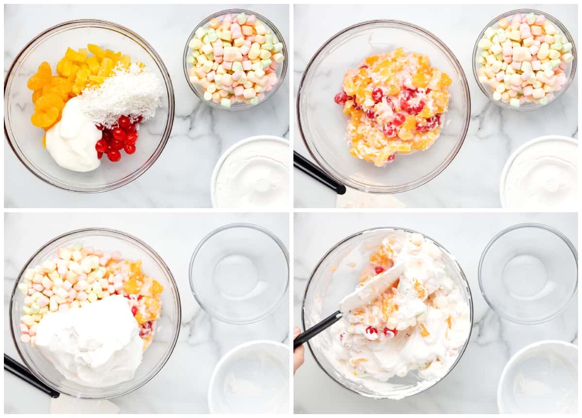 step by step photos for how to make ambrosia salad