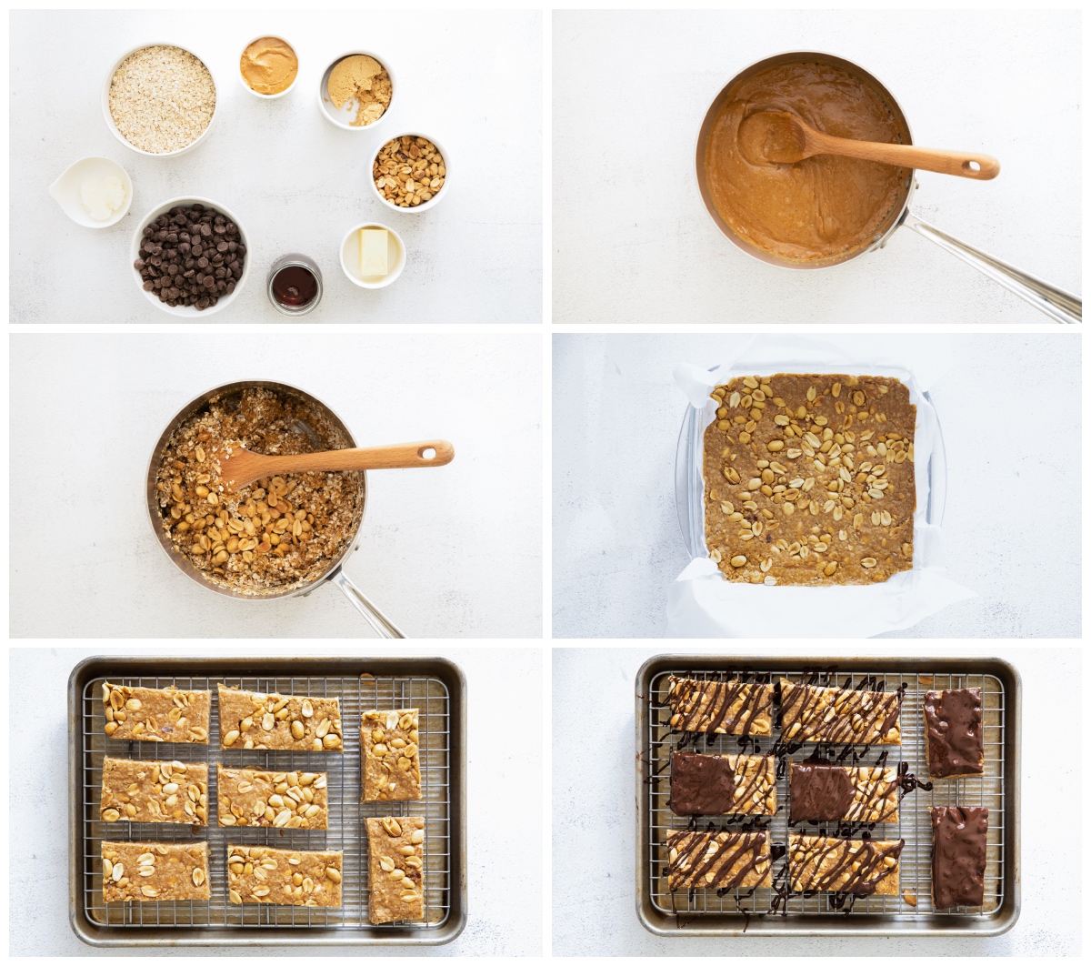 how to make peanut butter granola bars step by step photos