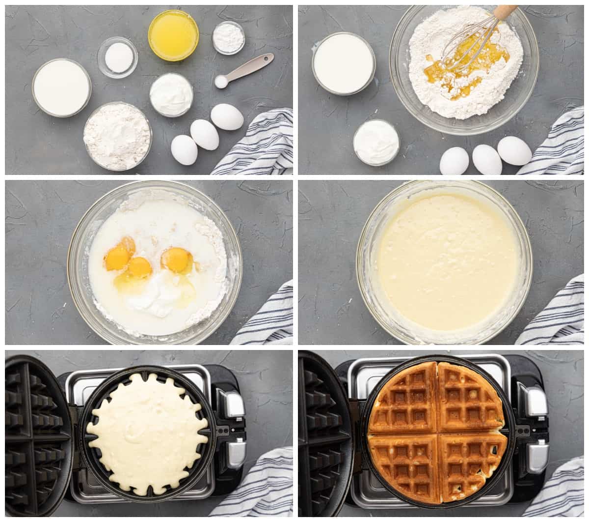 how to make sour cream waffles step by step photo instructions 