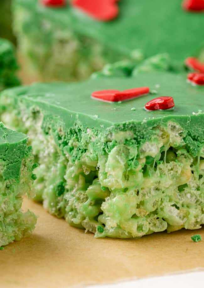 featured Grinch Rice Krispies treats