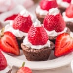 featured santa hat brownies.