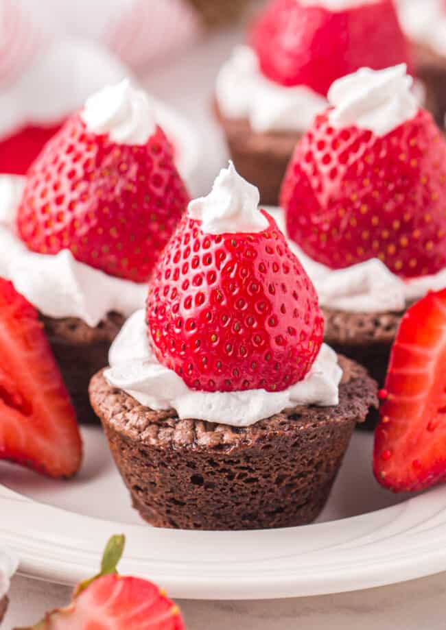 featured santa hat brownies.