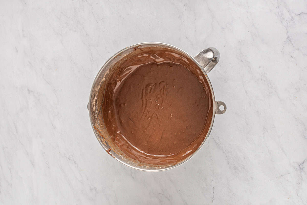 a bowl of brown liquid.