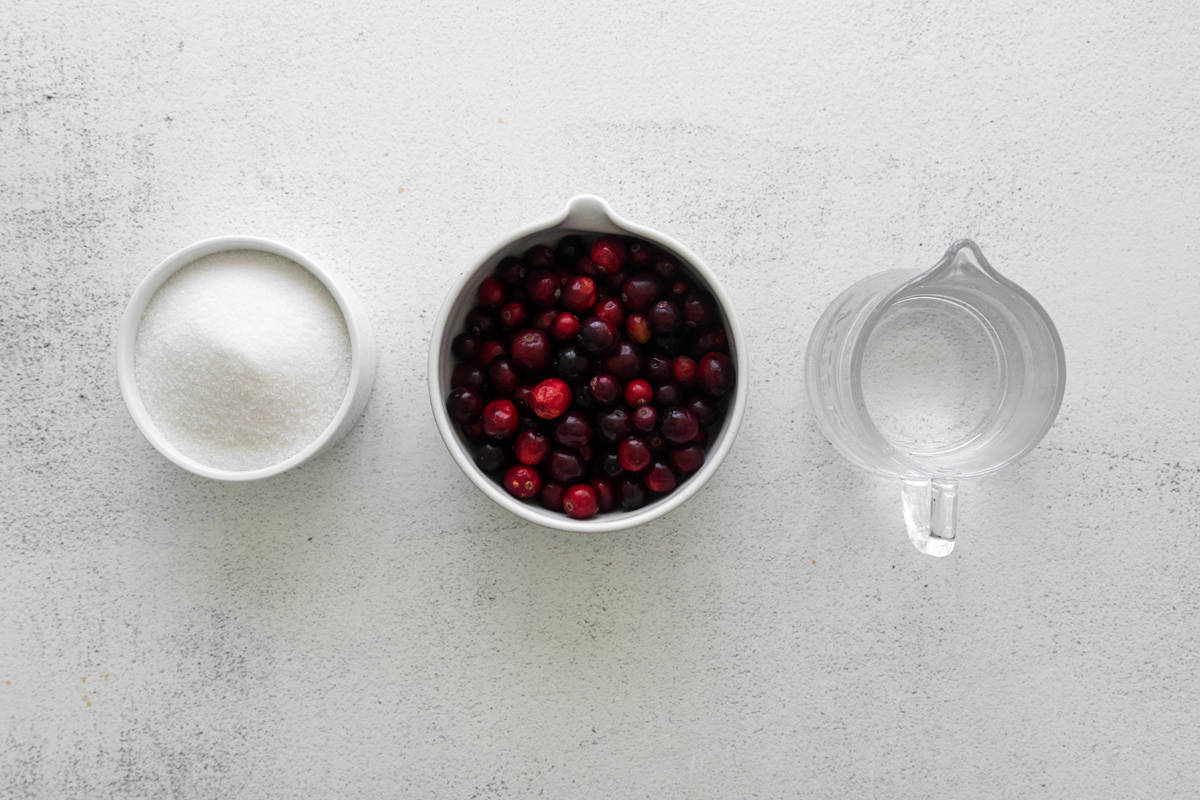 sugared cranberry ingredients