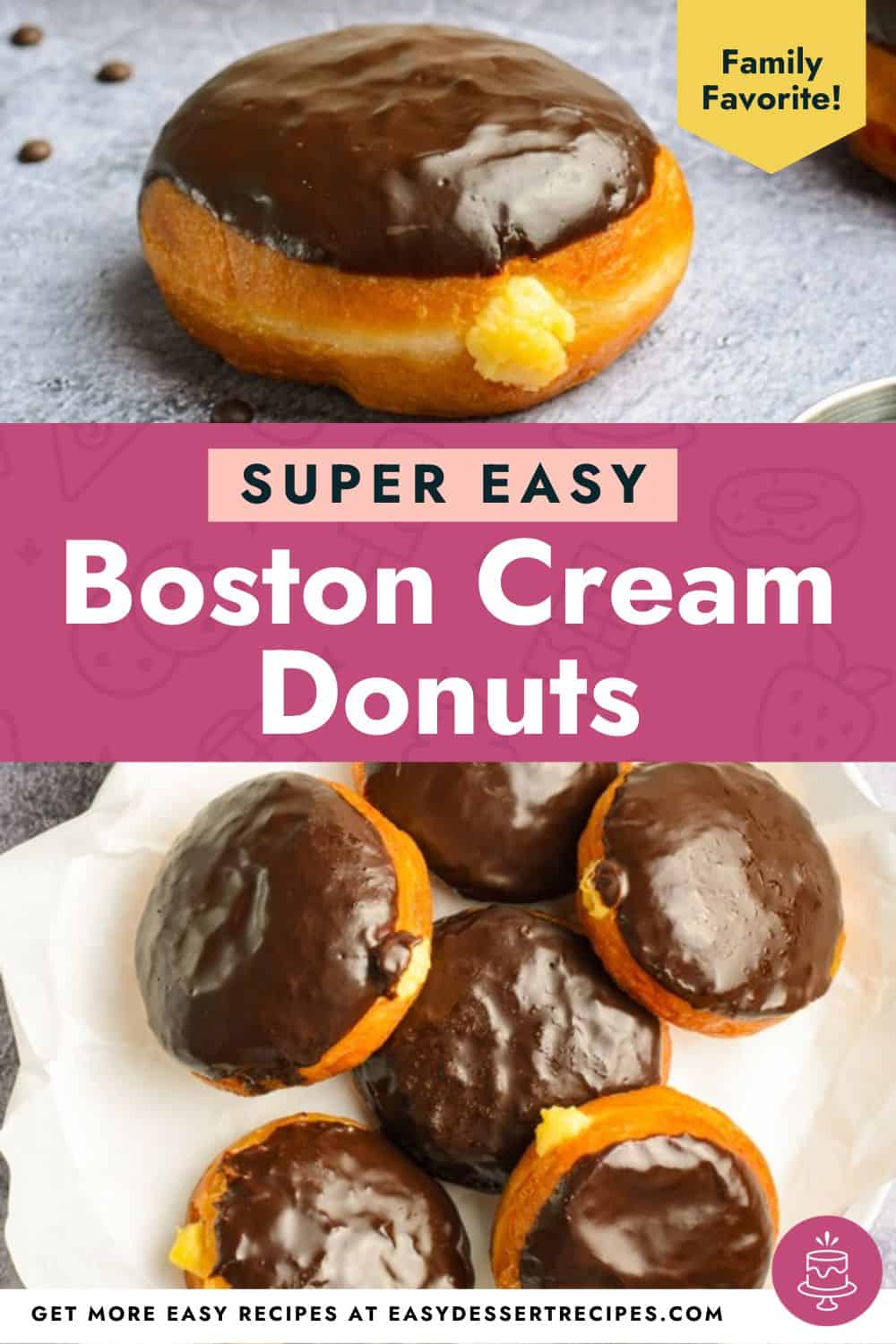 Boston cream donuts pinterest