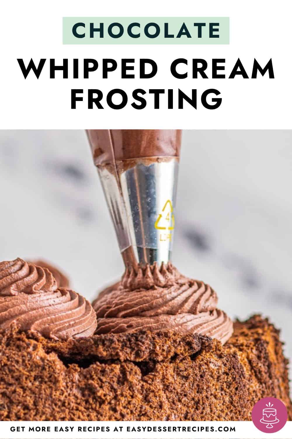 chocolate whipped cream frosting pinterest