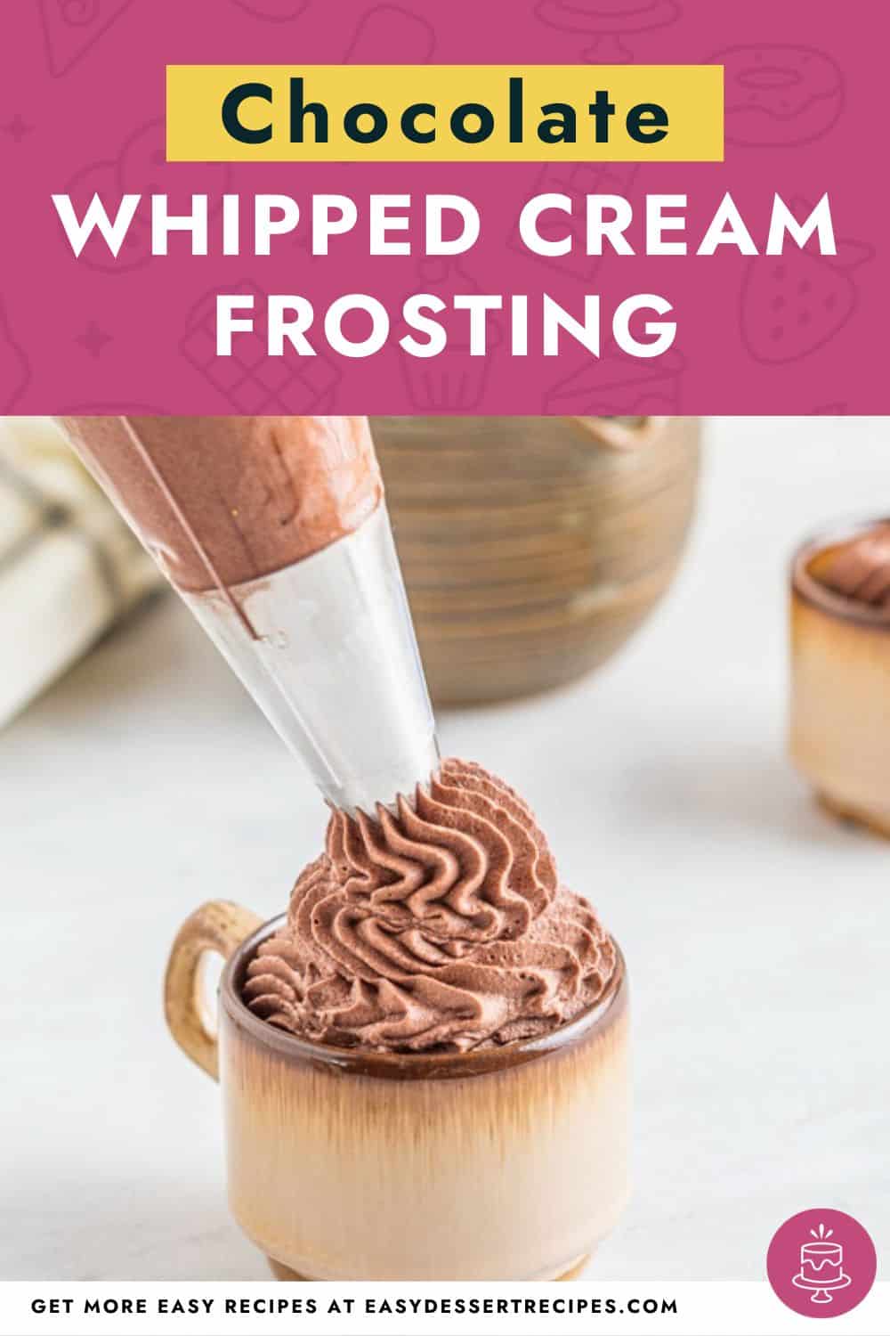chocolate whipped cream frosting pinterest