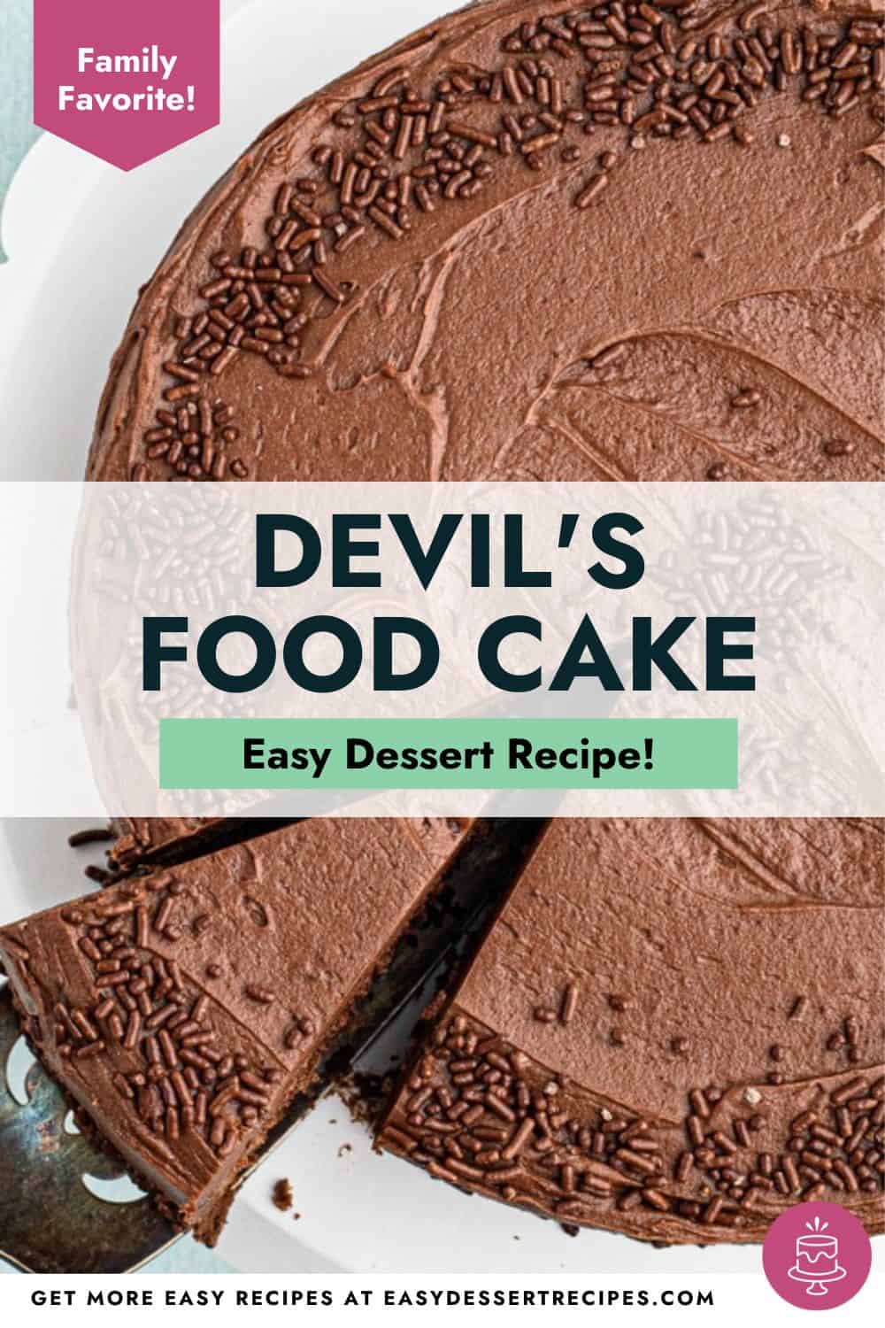 devil's food cake easy dessert recipes.