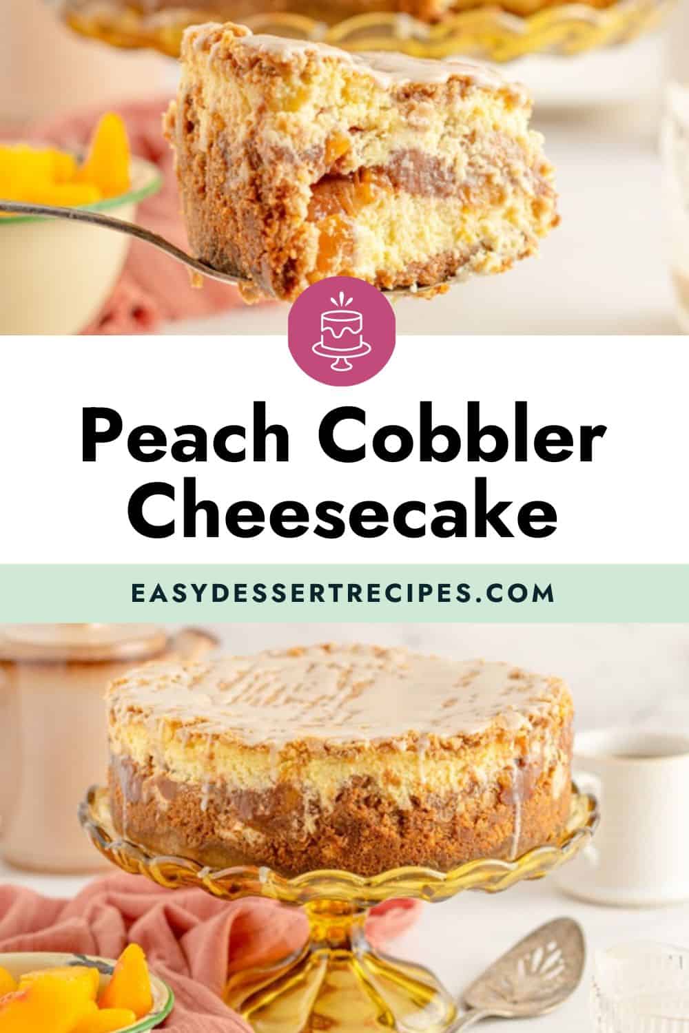 peach cobbler cheesecake pinterest