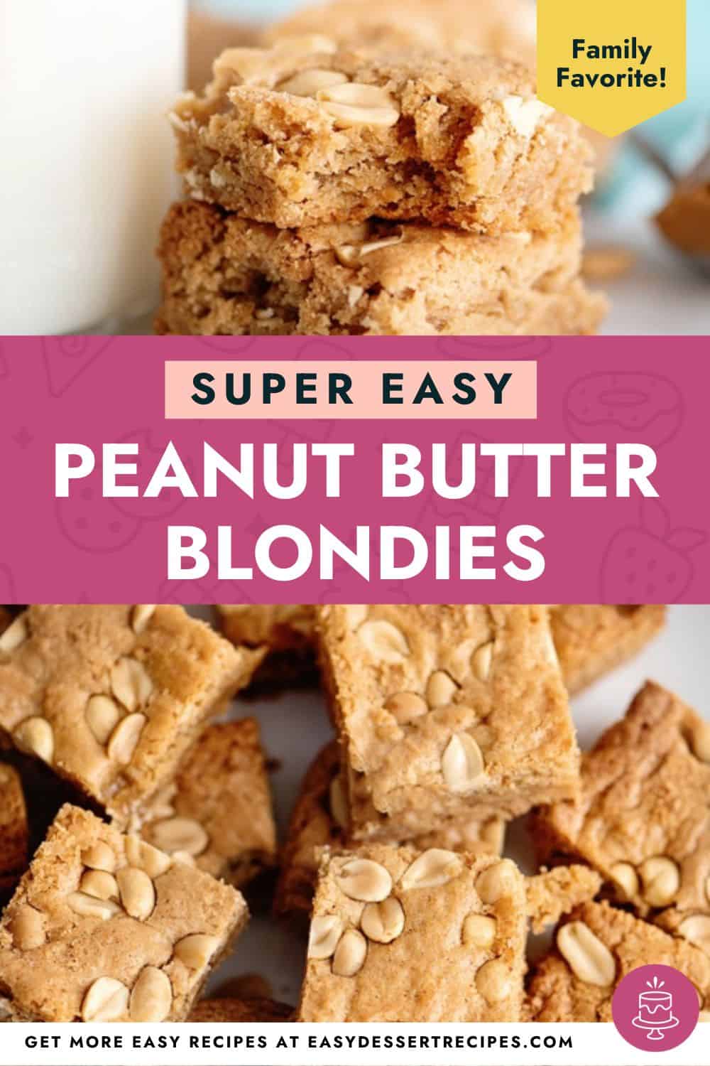 peanut butter blondies pinterest