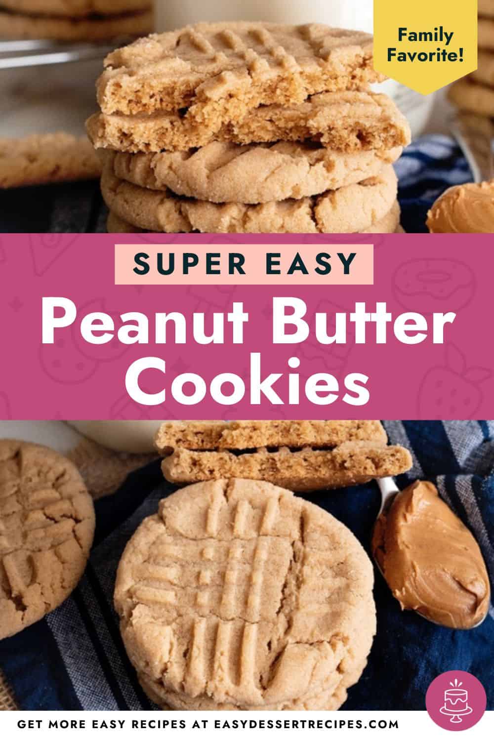 super easy peanut butter cookies.