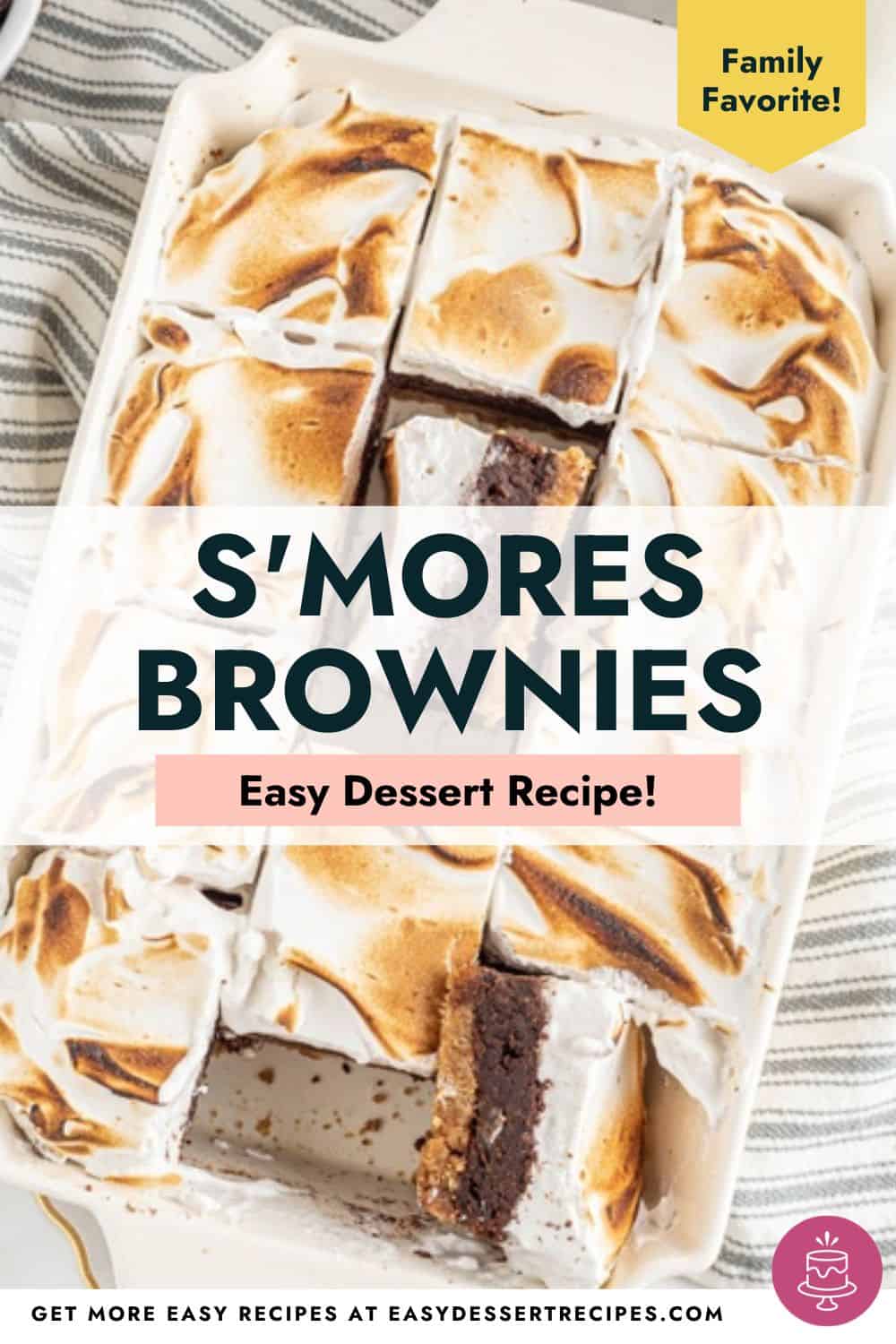 s'mores brownies easy dessert recipe.
