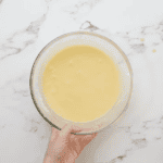 creamy lemon curd in a glass bowl.