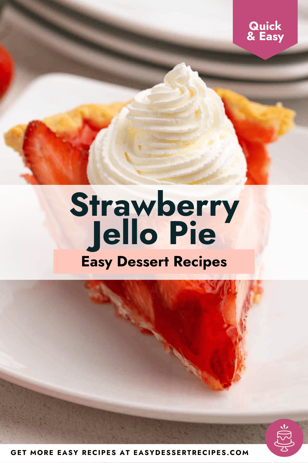strawberry jello pie pinterest