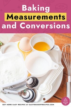 Baking Measurements and Conversions Chart - Easy Dessert Recipes