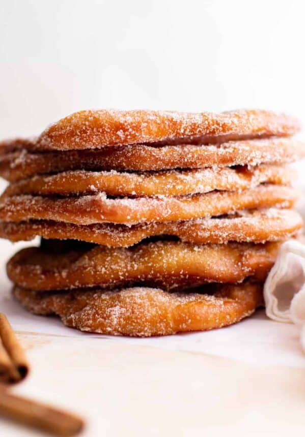 stack of elephant ears pastries.