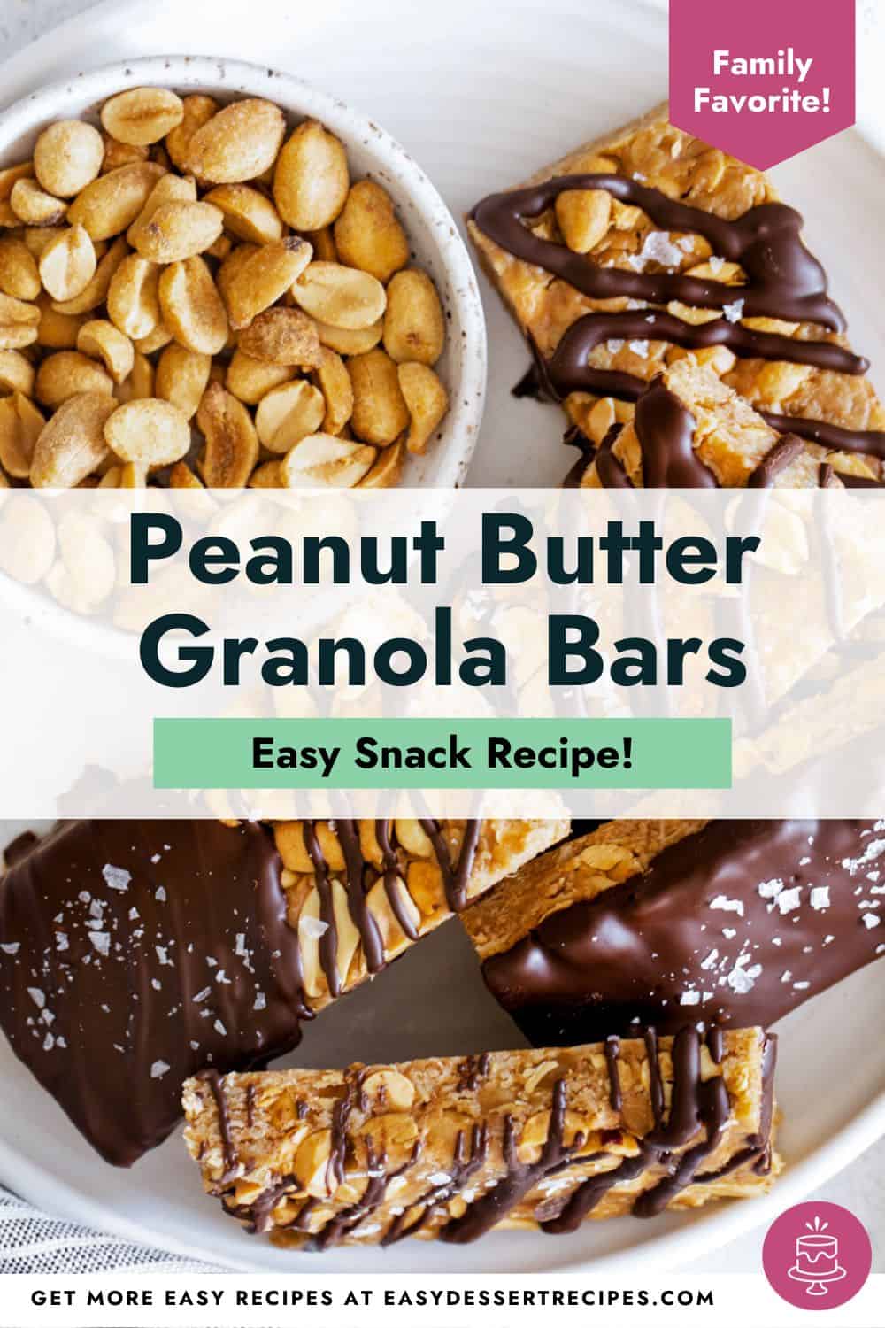 peanut butter granola bars easy snack recipe.