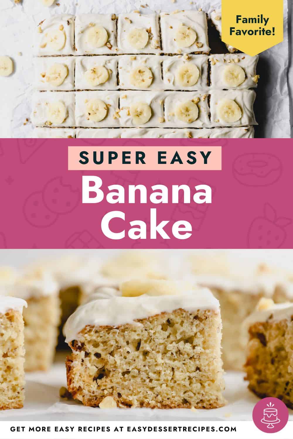 Super easy banana cake.
