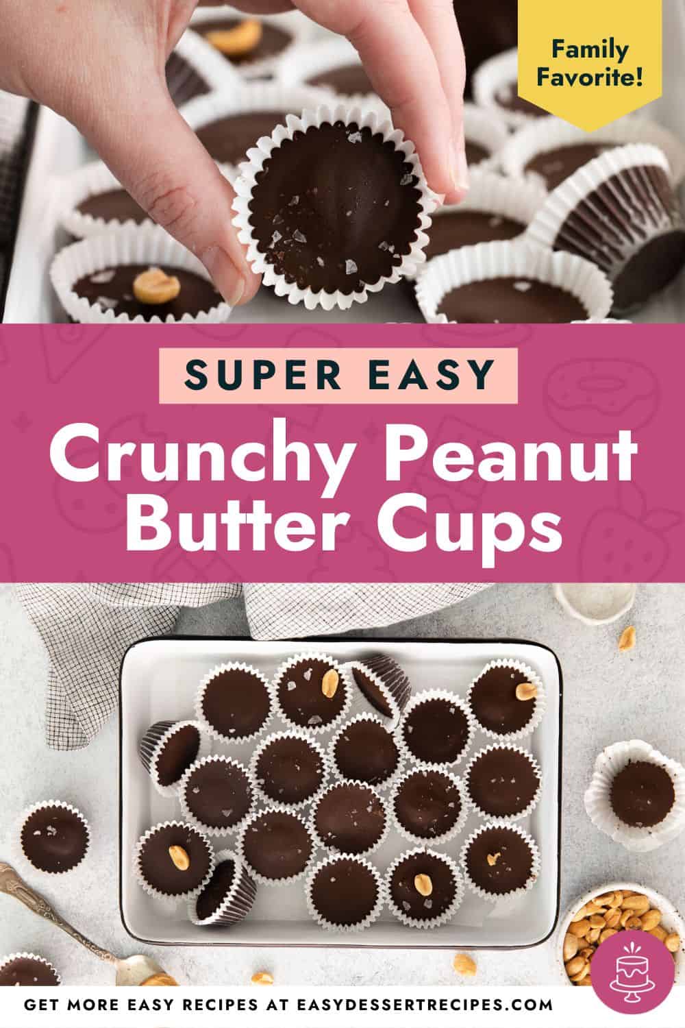 Super easy crunchy peanut butter cups.