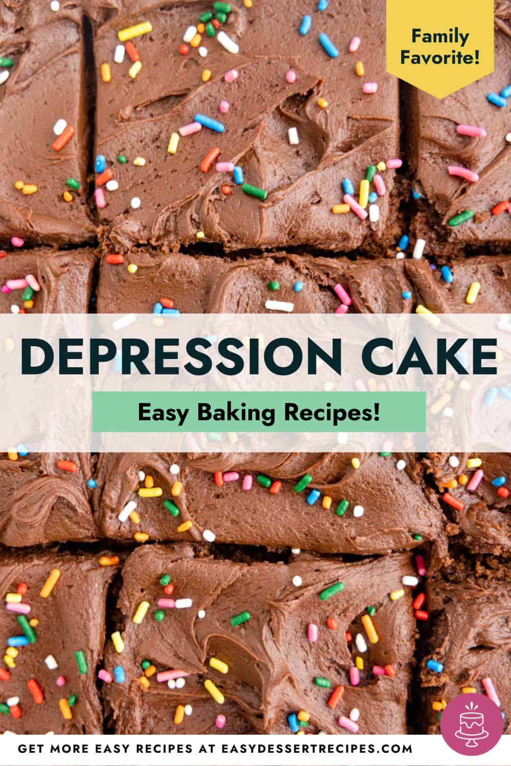 Depression cake easy baking recipes.