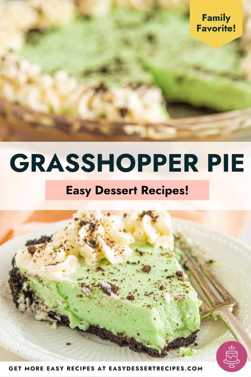 Grasshopper pie easy dessert recipes.