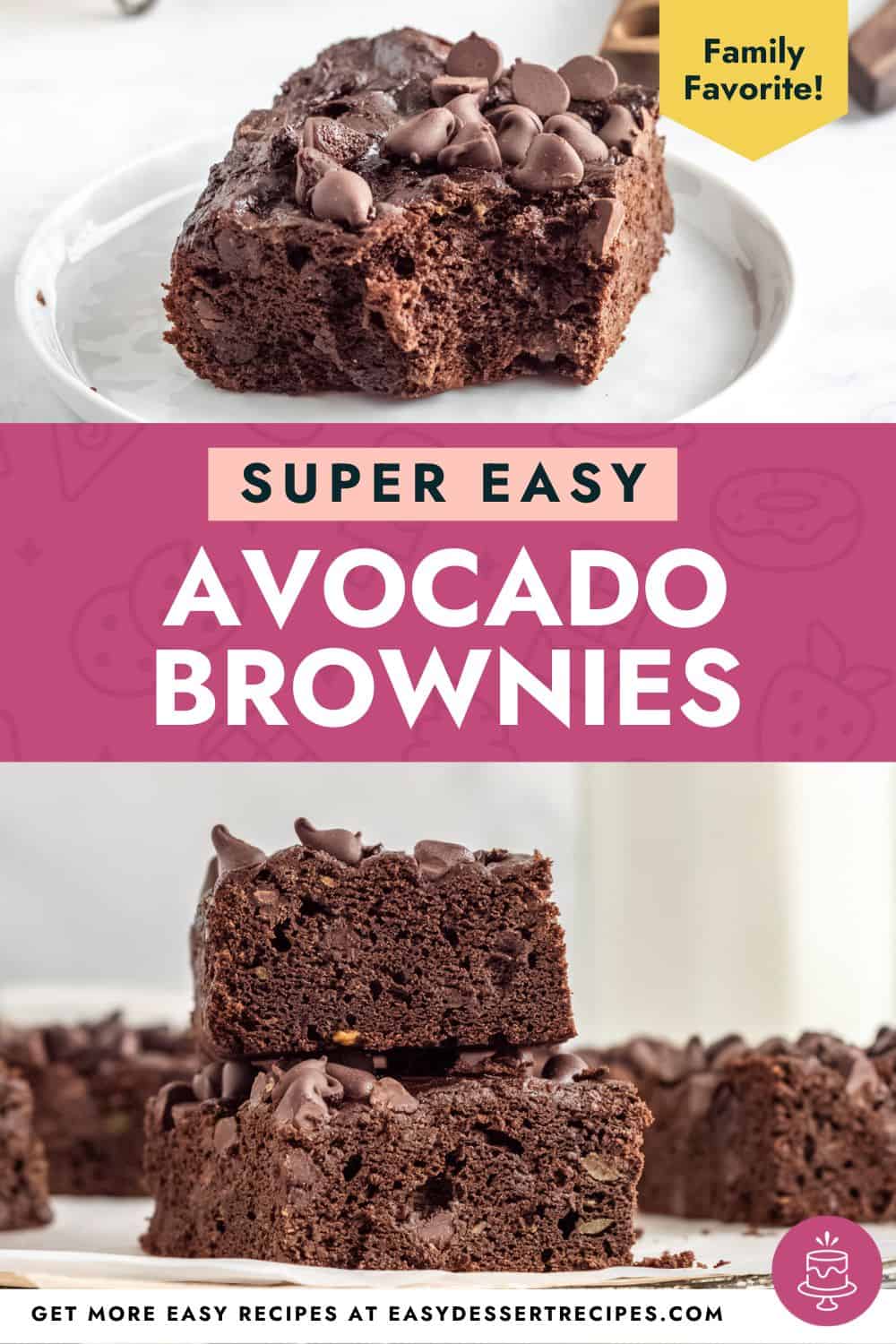 Super easy avocado brownies.