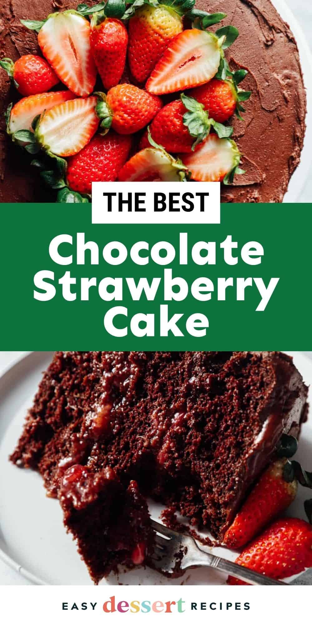 chocolate strawberry cake pin.