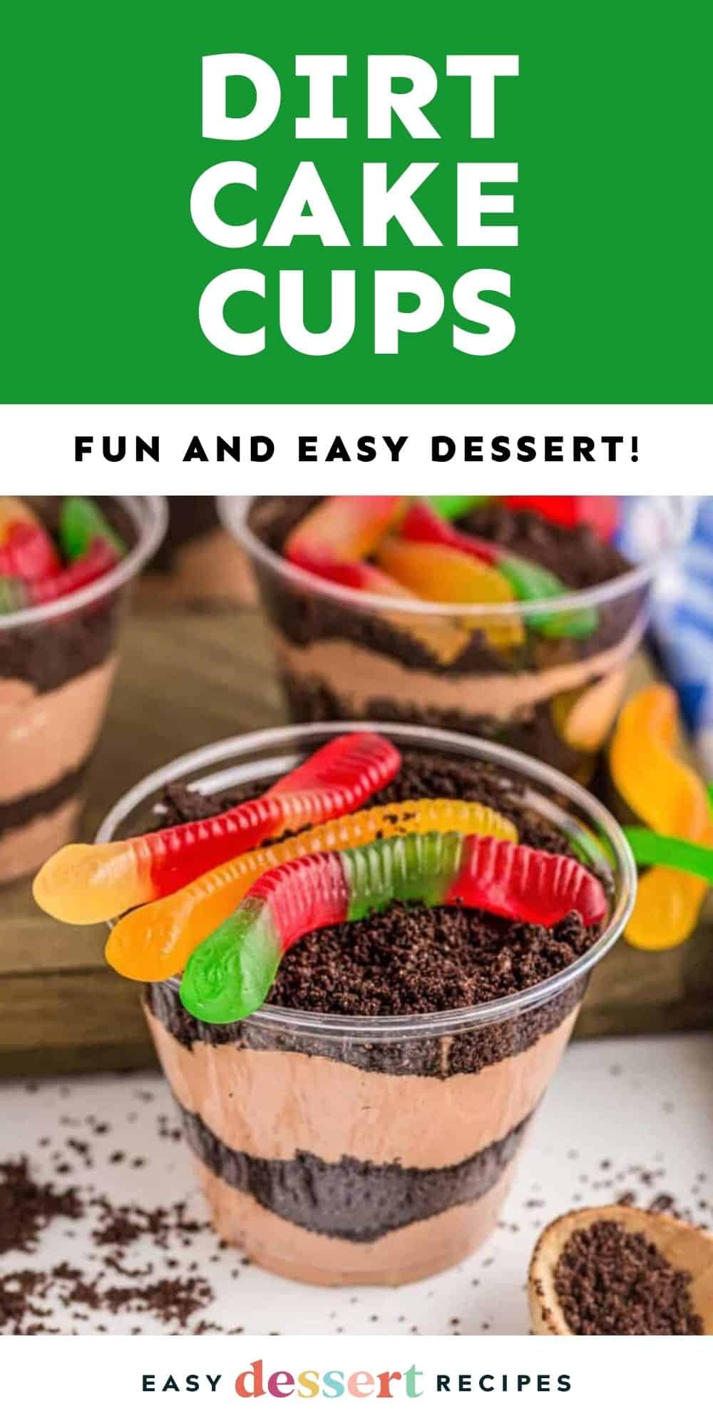 dirt cake cups pin.