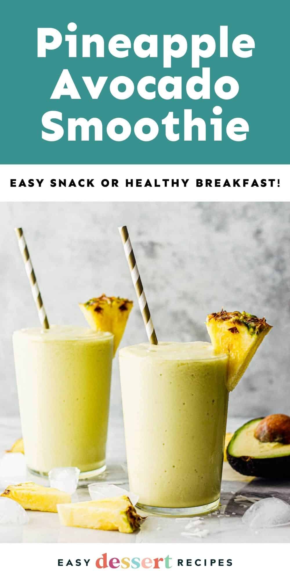 pineapple avocado smoothie pin.