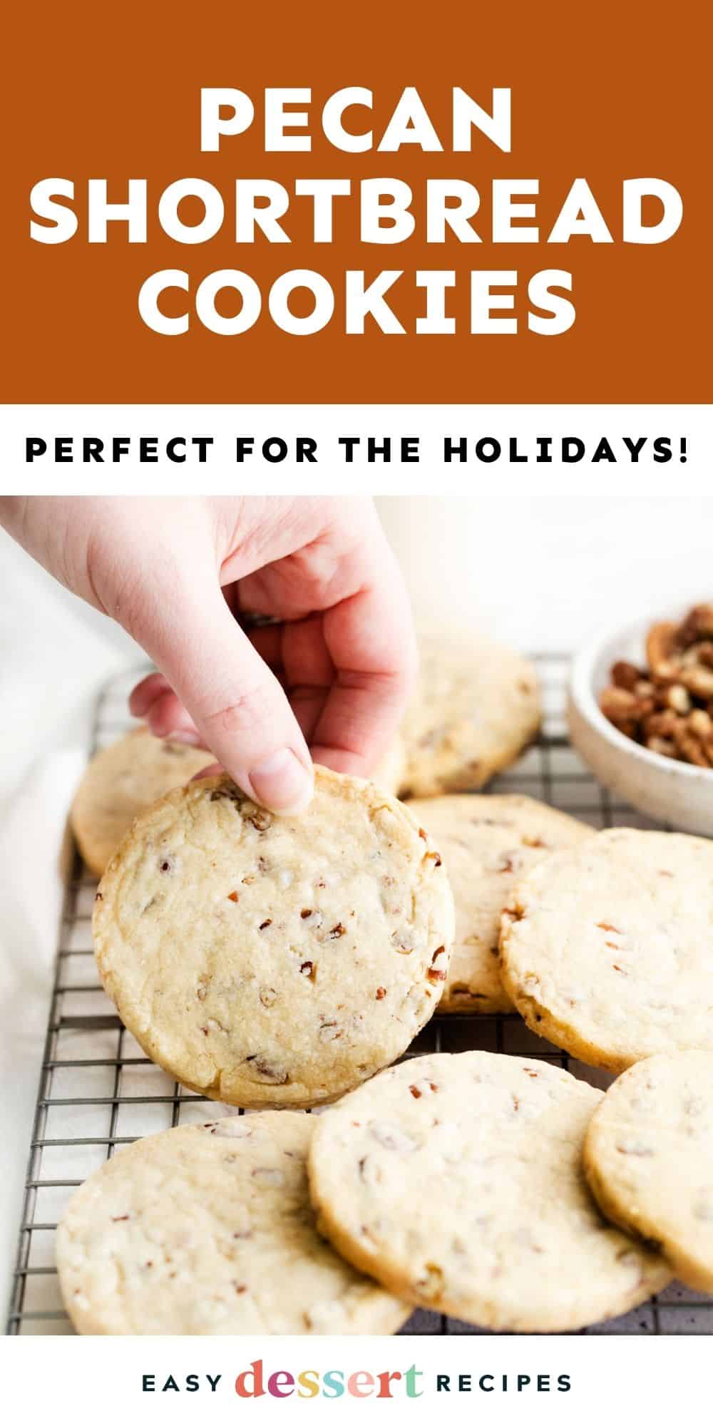 pecan shortbread cookies pin.