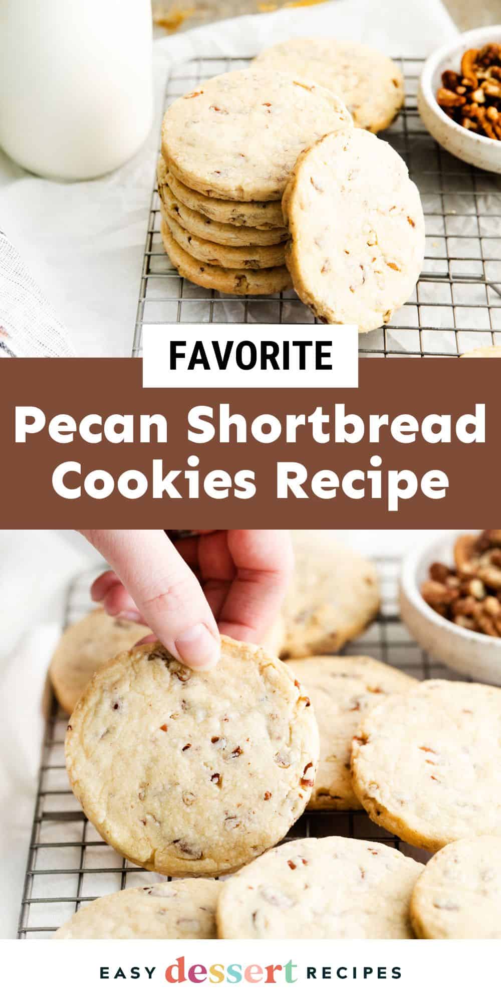 pecan shortbread cookies pin.