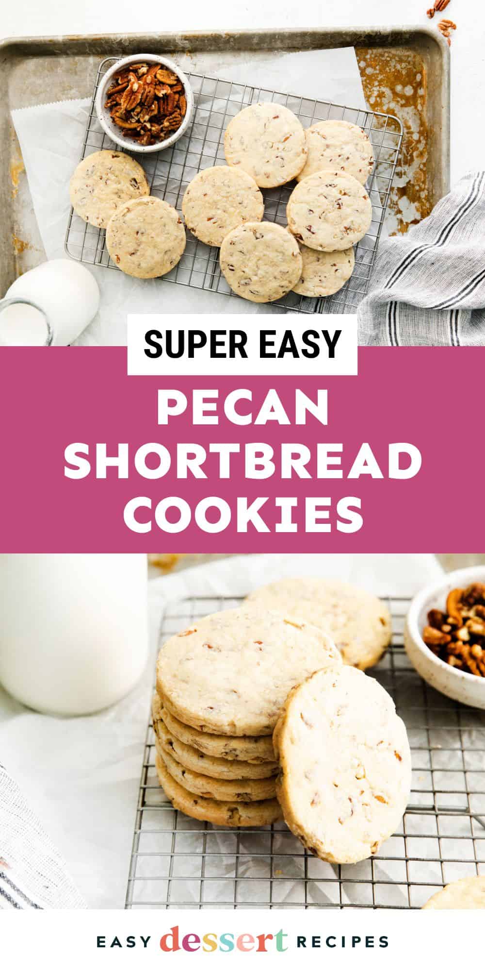 pecan shortbread cookies pin.