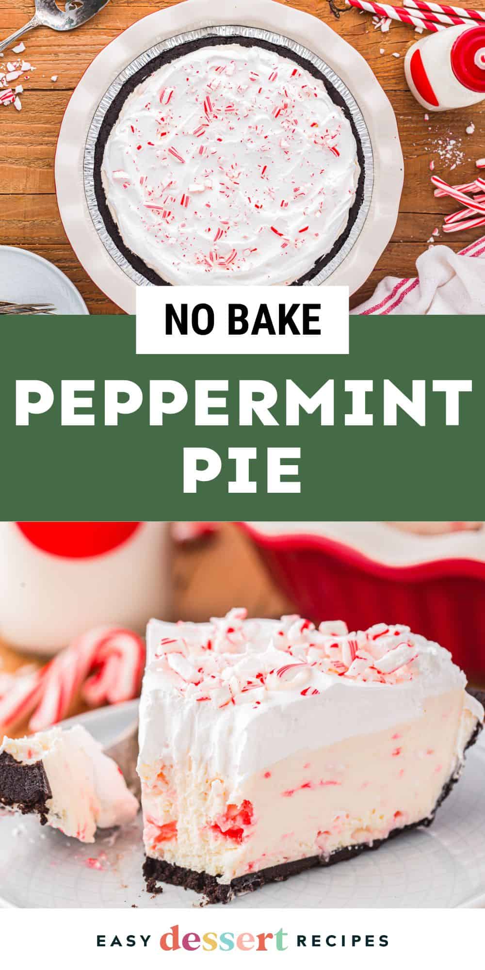 no bake peppermint pie