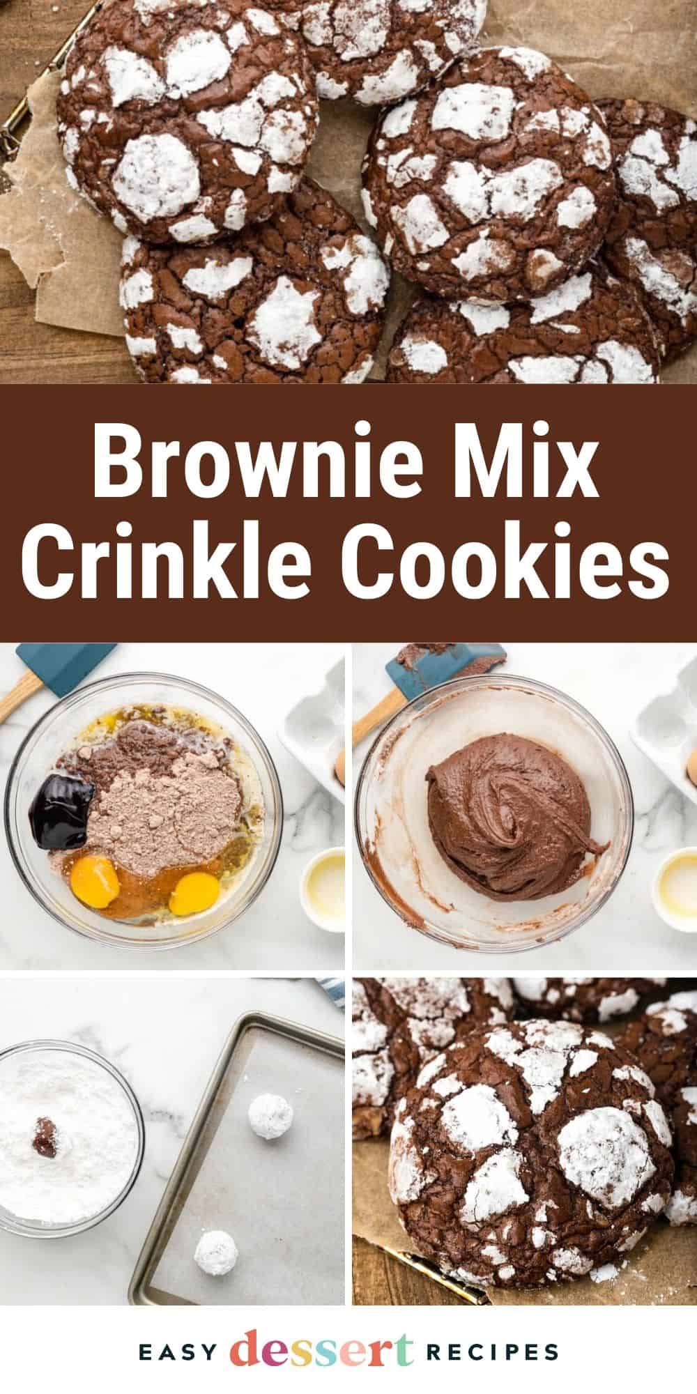 brownie mix crinkle cookies