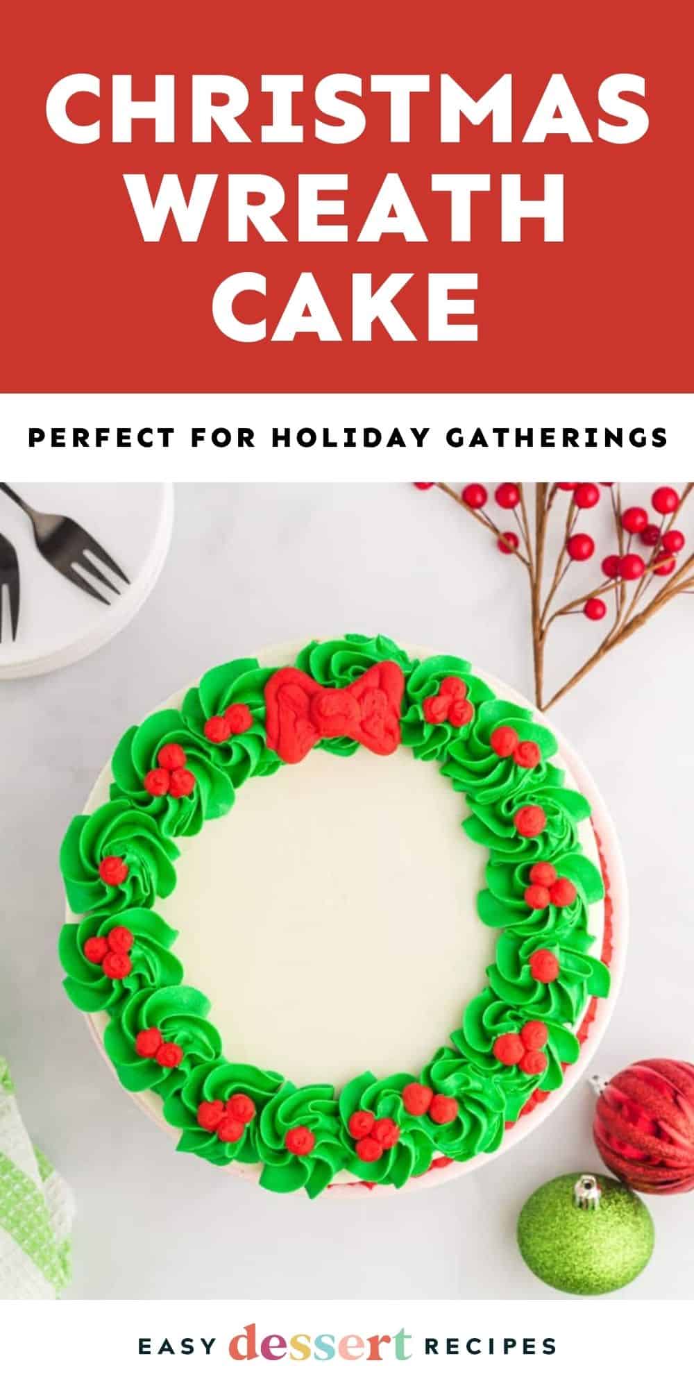 christmas wreath cake pin.